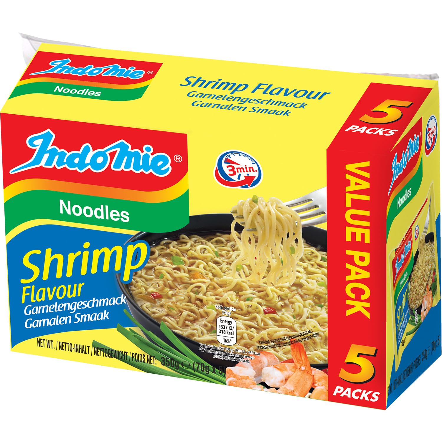 Indomie Instant Nudeln Shrimp Multi (5x70g)