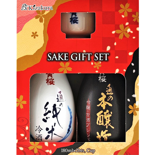 KIZAKURA Sake Set Becher+2x180ml 360ml