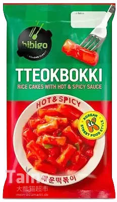Bibigo Tteokbokki Rice Cake Hot & Spicy 360 g