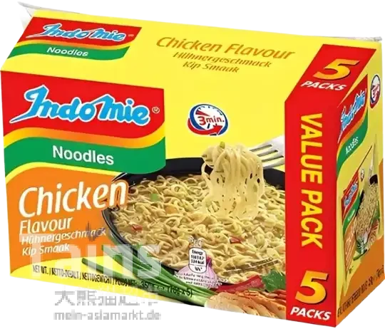 Indomie Chicken Noodles 5 × 70 g
