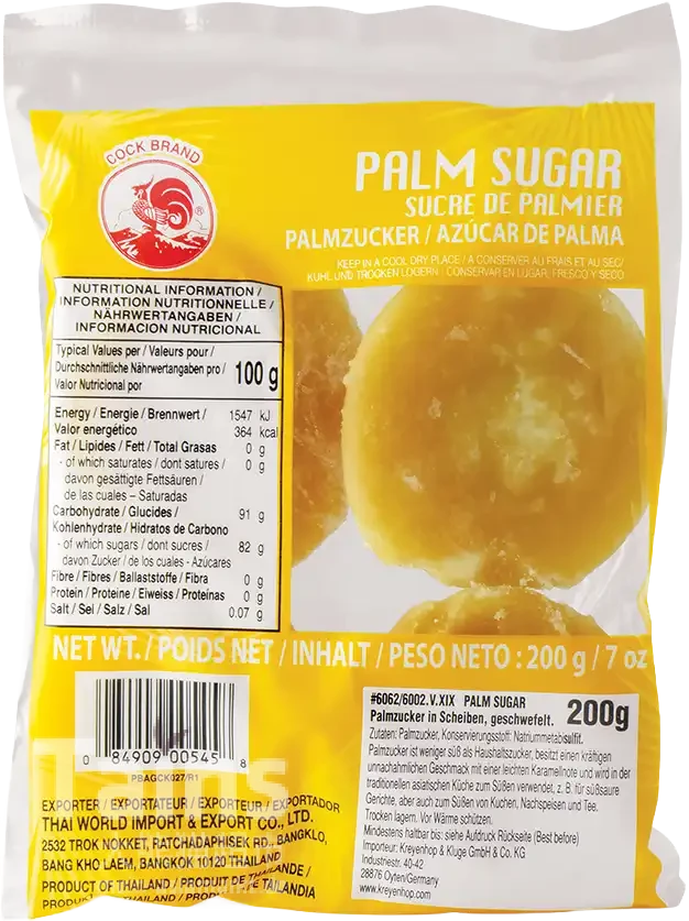 COCK Palmzucker Scheiben 200g