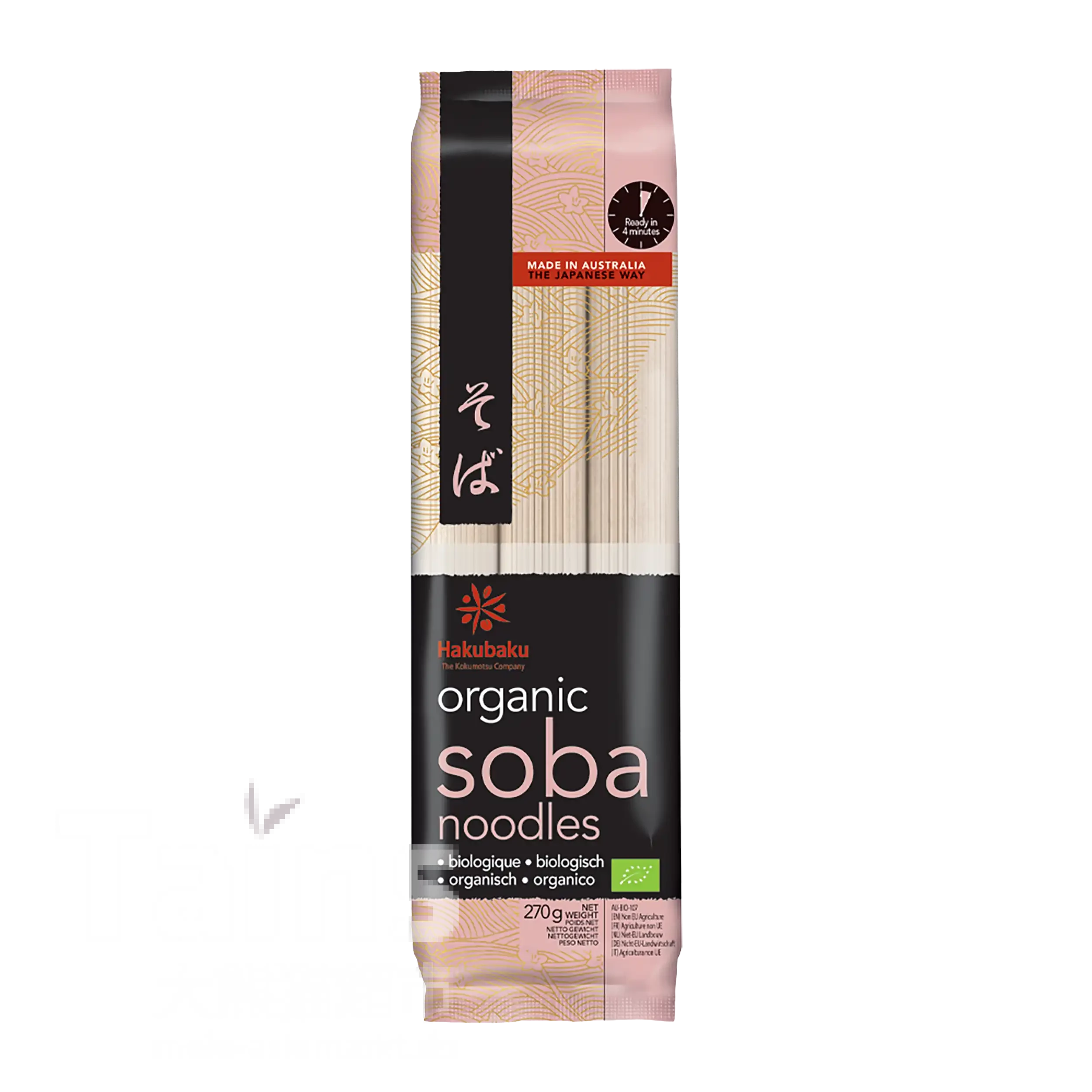 HAKUBAKU Organische Soba-Nudeln 270g