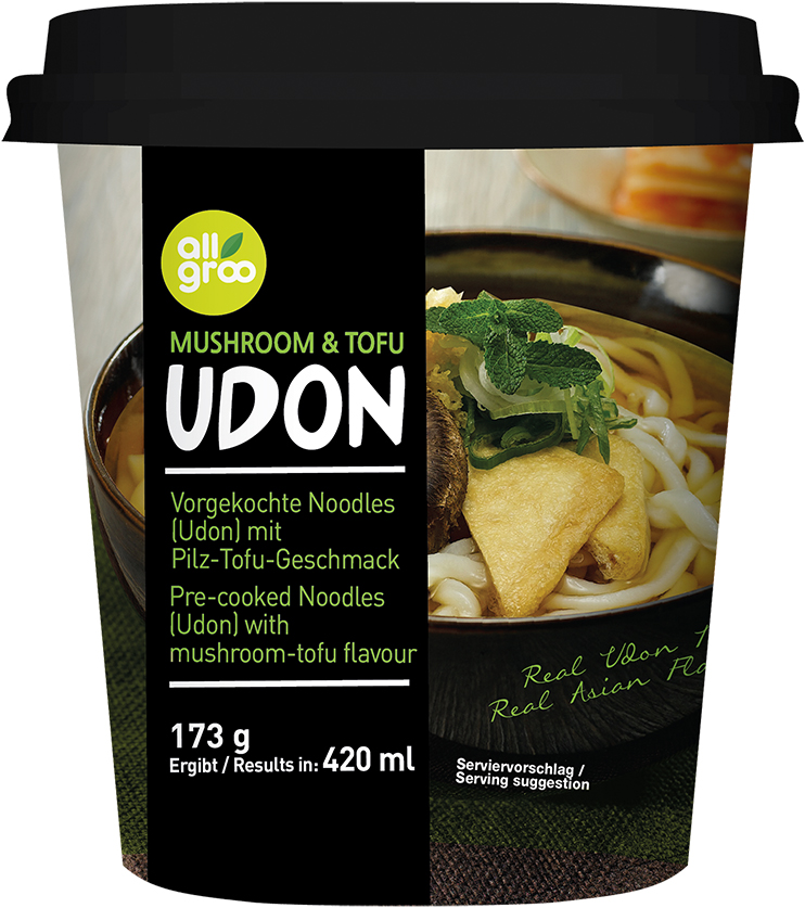ALLGROO MUSHROOM&TOFU UDON CUP         173G