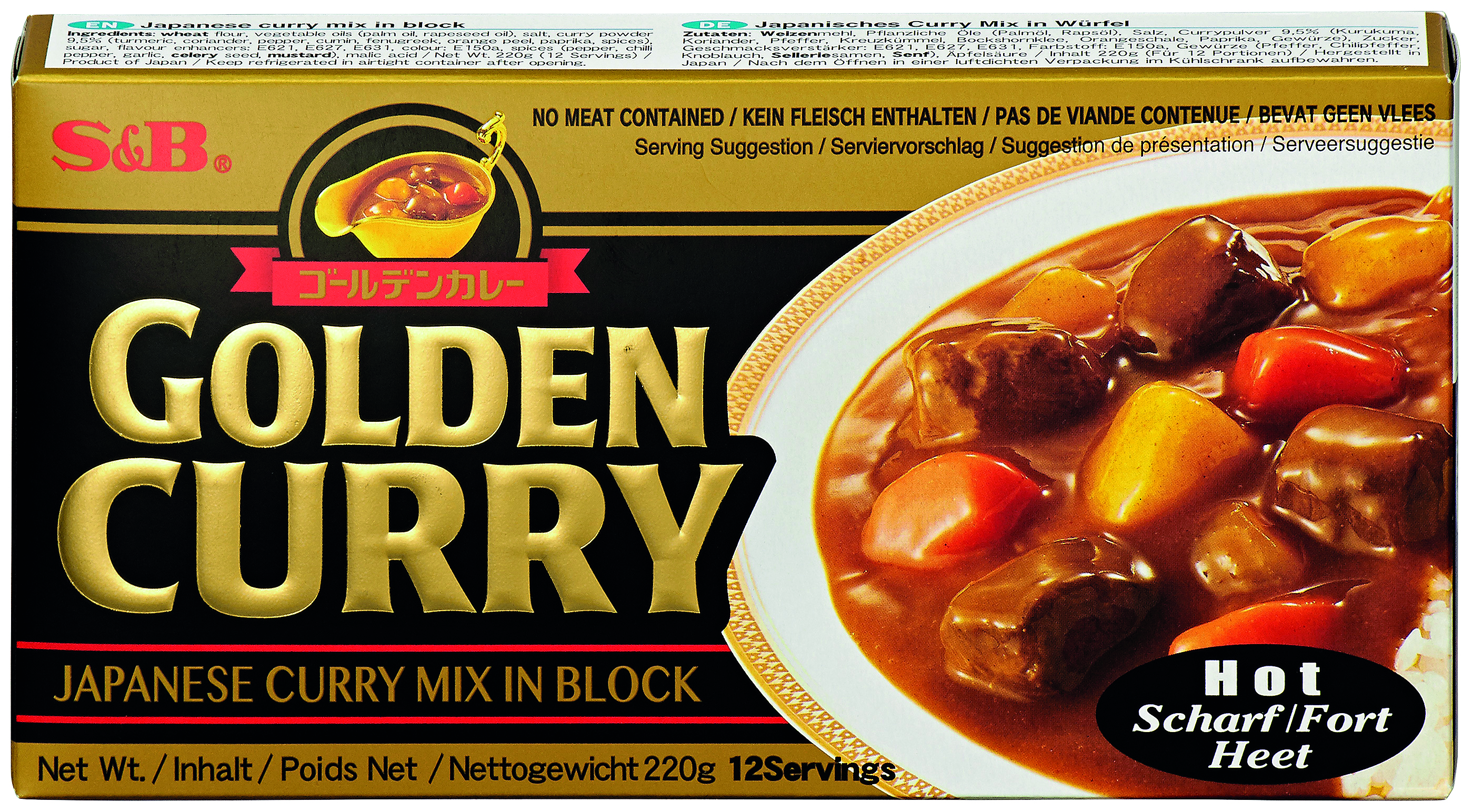 S&B GOLDEN CURRY Scharf 220g