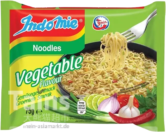 INDOMIE VEGETABLE NOODLES               75G